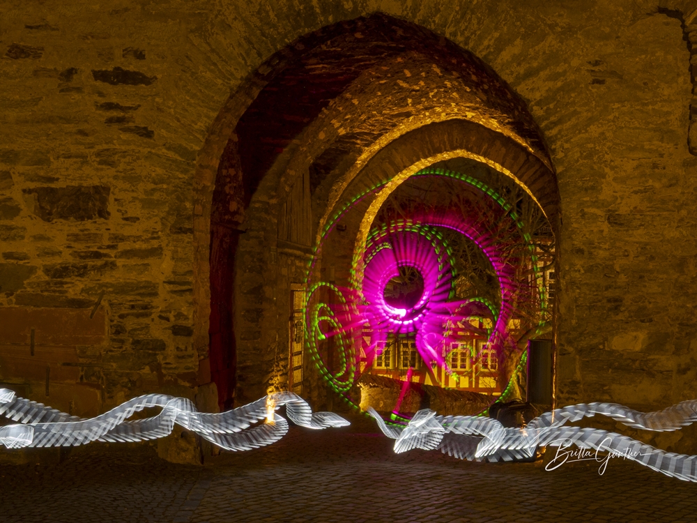 Lightpainting im Tor
